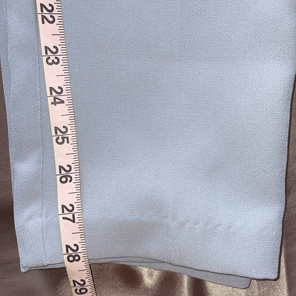 B Design Light Fog Blue Gray Tailored Pants Trousers Straight Leg Size 12 - Picture 8 of 12